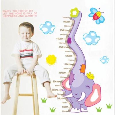 2025 New Arrival HOT Elephants Height Wall Art Stickers Kids Nursery Removable Decor Decals Home Mural Chart Measure