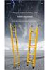 Fiberglass Insulated Telescopic Ladder for Electricians - Portable Lifting and Power Maintenance Household Ladder.