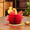 Chinese Lunar New Year 2026 3D Honeycomb Ornament Paper Apple Pear Desktop Ornament Traditional Spring Festival Photo Props