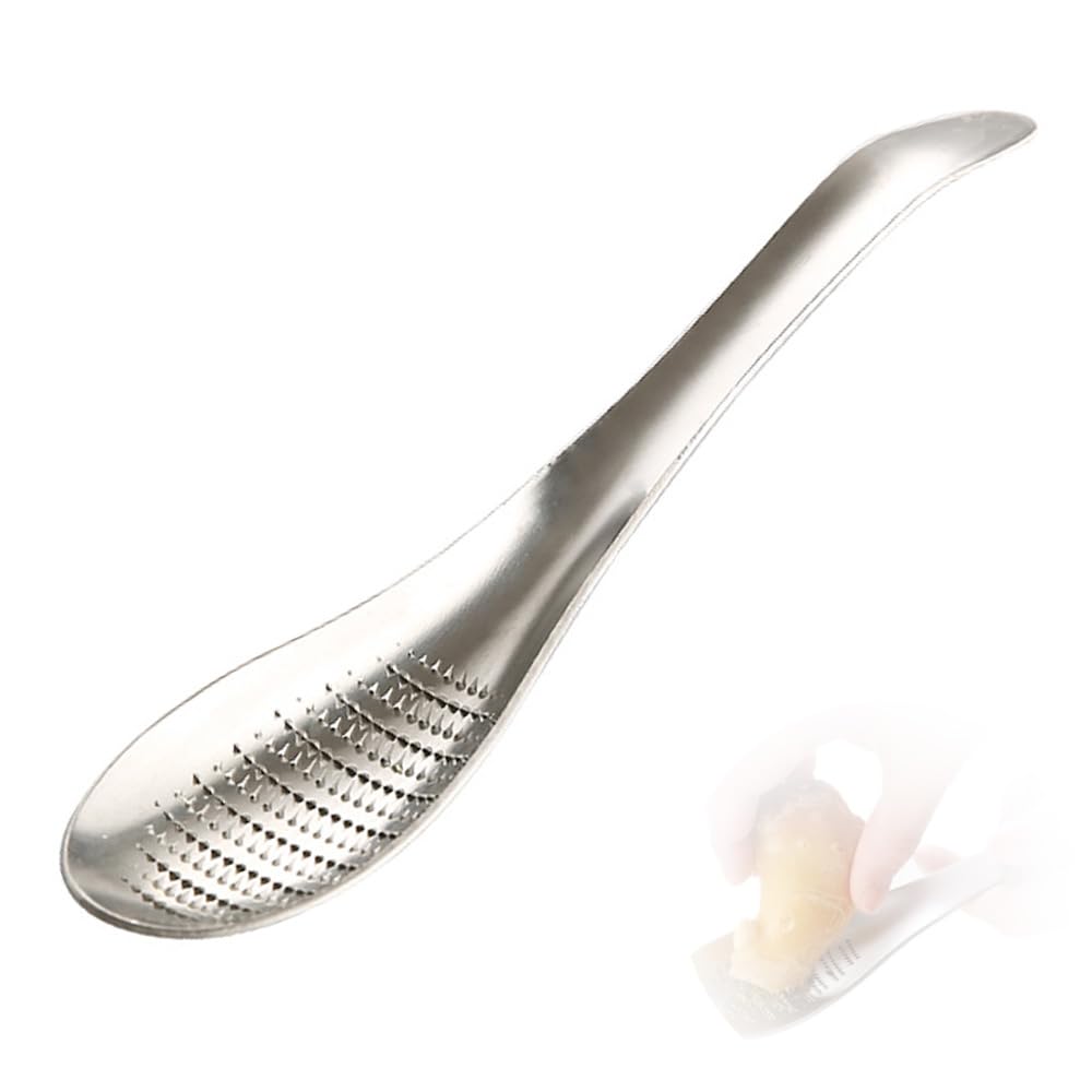 YUANXINWL Garlic Cheese Ginger Stainless Spice Dishwasher for Ginger Kitchen Spoon Grater, Grater, Grater, Steel, Grater, Safe, Ginger, Garlic, Tea,