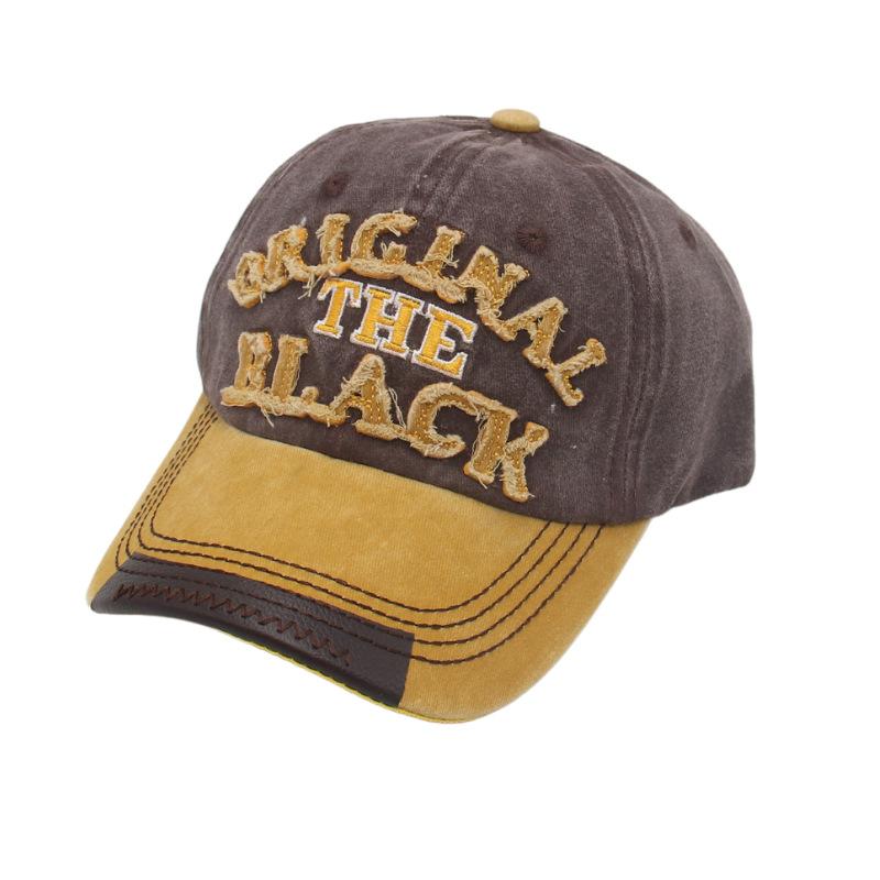 Алфавитная выстиранная ретро бейсболка солнцезащитная повседневная кепка солнцезащитная спортивная уличная английская шляпа adjustable