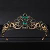 Grønne Krystall Tiaraer og Kroner Pannebånd for Kvinner Fest Strass Krone Brud Bryllup Hårpynt Smykker Krone Tiara