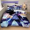 Set Biancheria da Letto 3 Pezzi Solo Leveling-Completo Universale a Tre Pezzi per Camera da Letto, Camera degli Ospiti, Soggiorno, Arredamento Hotel-Regalo Perfetto per Fan, Trav