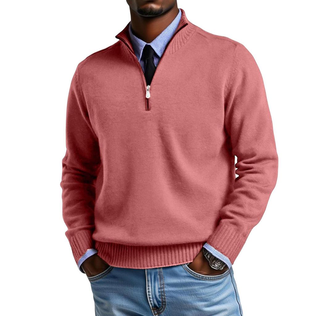 Pánské  Velké   Velikosti  Pletený   Se Zipem  Udržující   Teplo  Základní   Vrstva  Tričko  Svetr