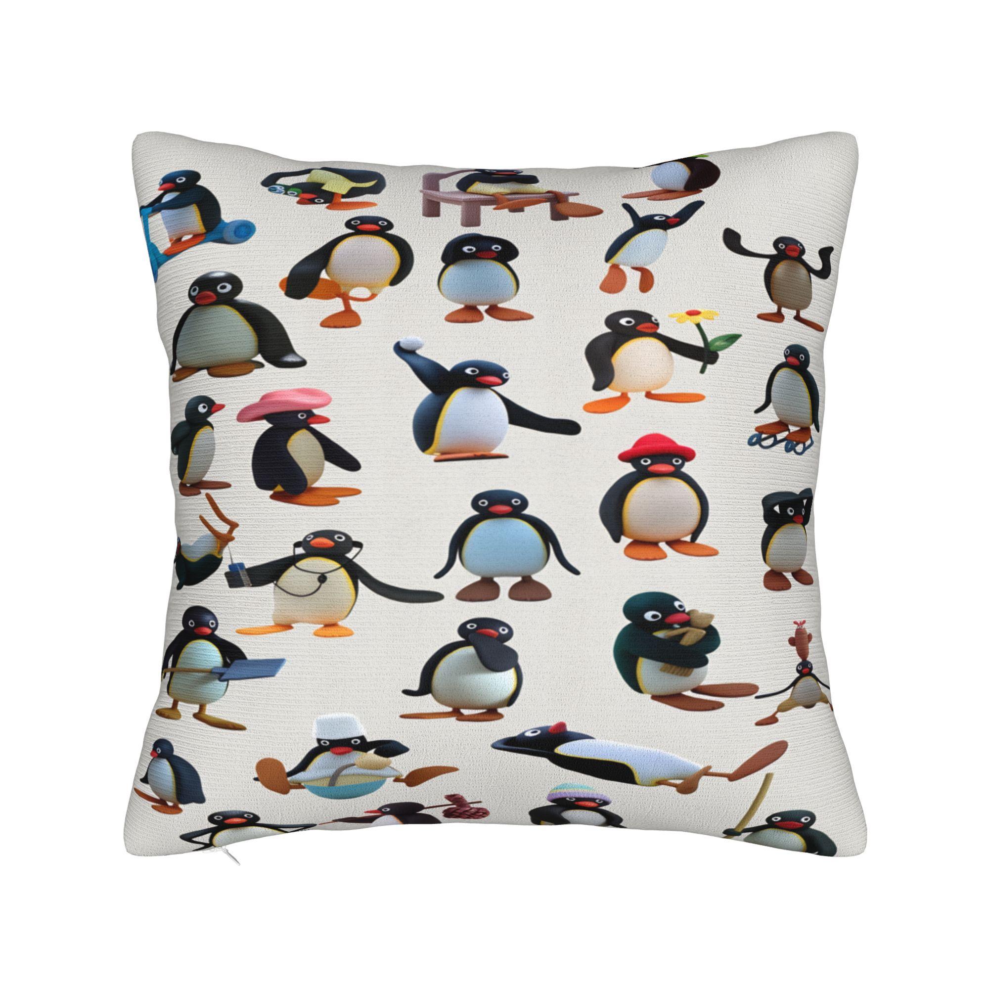

Pillow Case Noot Pingu Square Pillow Cover For Sofa Home Decor Kawaii Pillowcases 30cmx30cm
