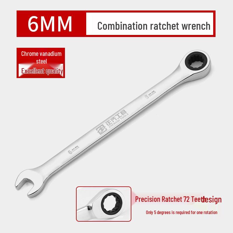 Quick Ratchet Double End Wrench Set 13mm – Full Auto Repair Tool with 10 Wrench Sizes