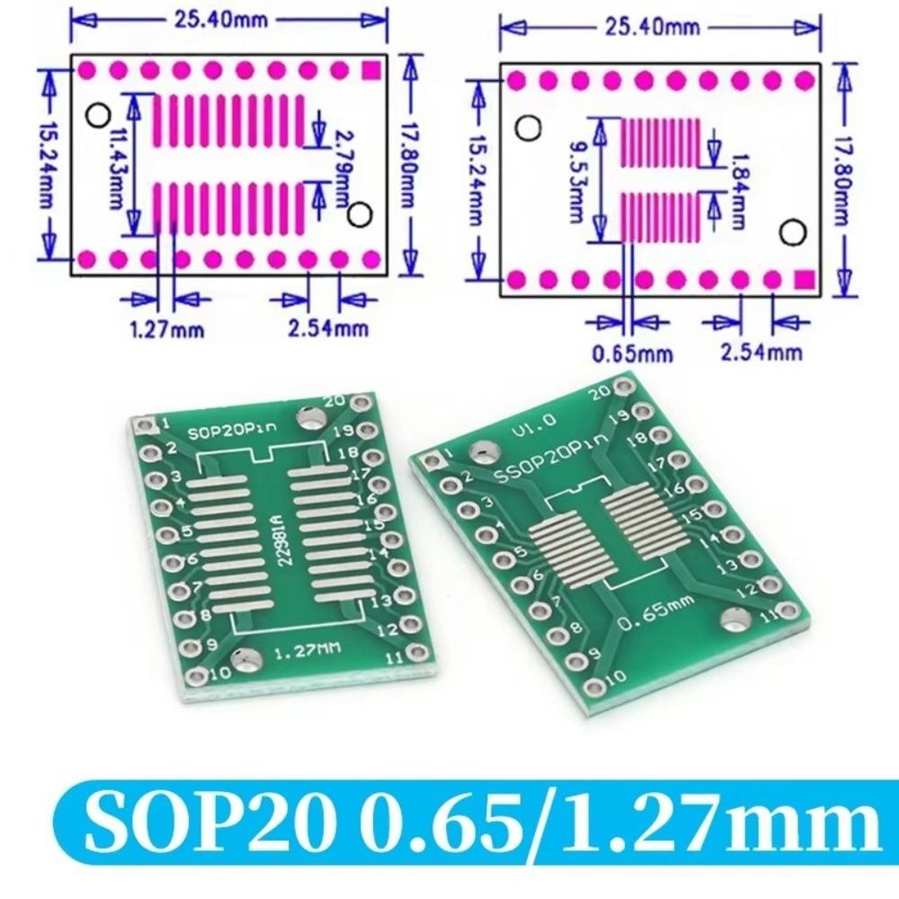 10Pcs Through-Hole Interface Patch Adapter Board Stable Soldering PCB Adapter Board  IC Testing