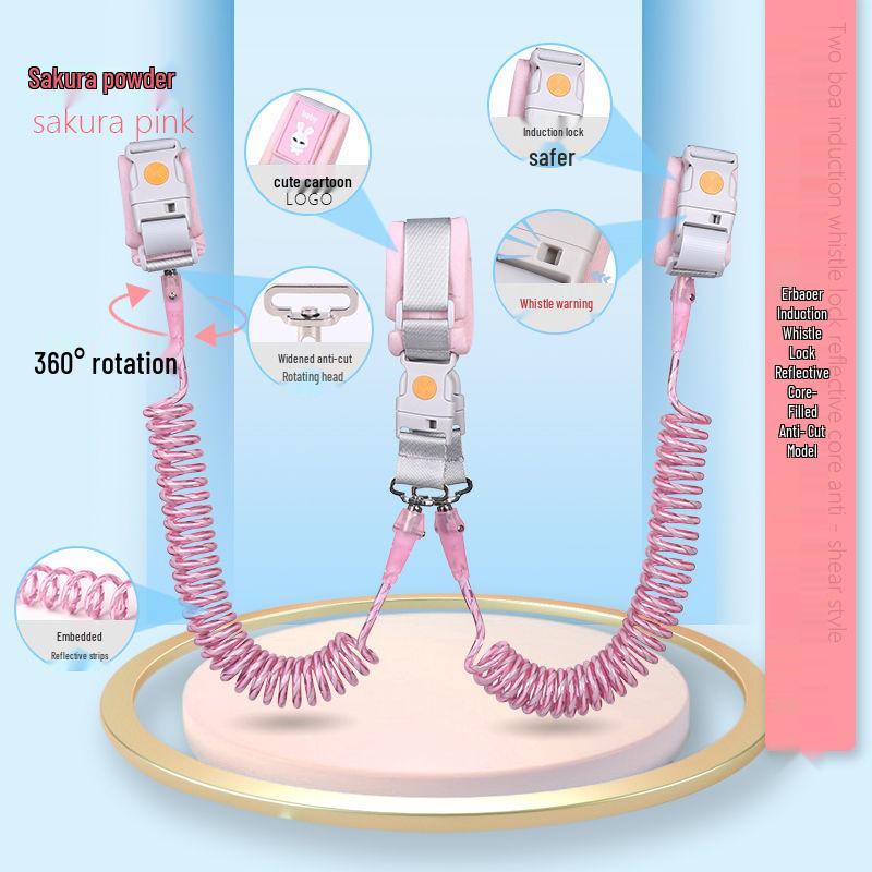 Child Safety Wristband: Anti-Lost Strap with Induction Lock & Traction Rope