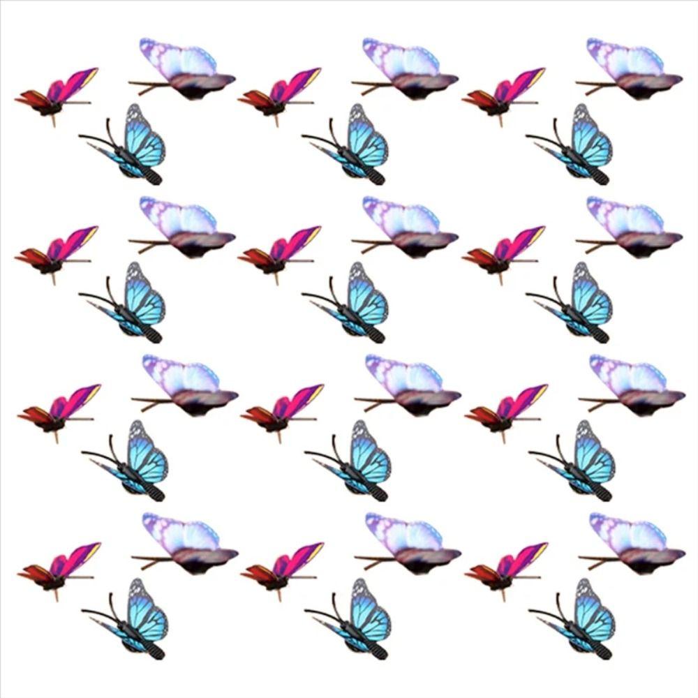 30Pcs Creative Colorful Butterflies Push Pins DIY Decorative Studs Thumb Tacks  Wall Markers