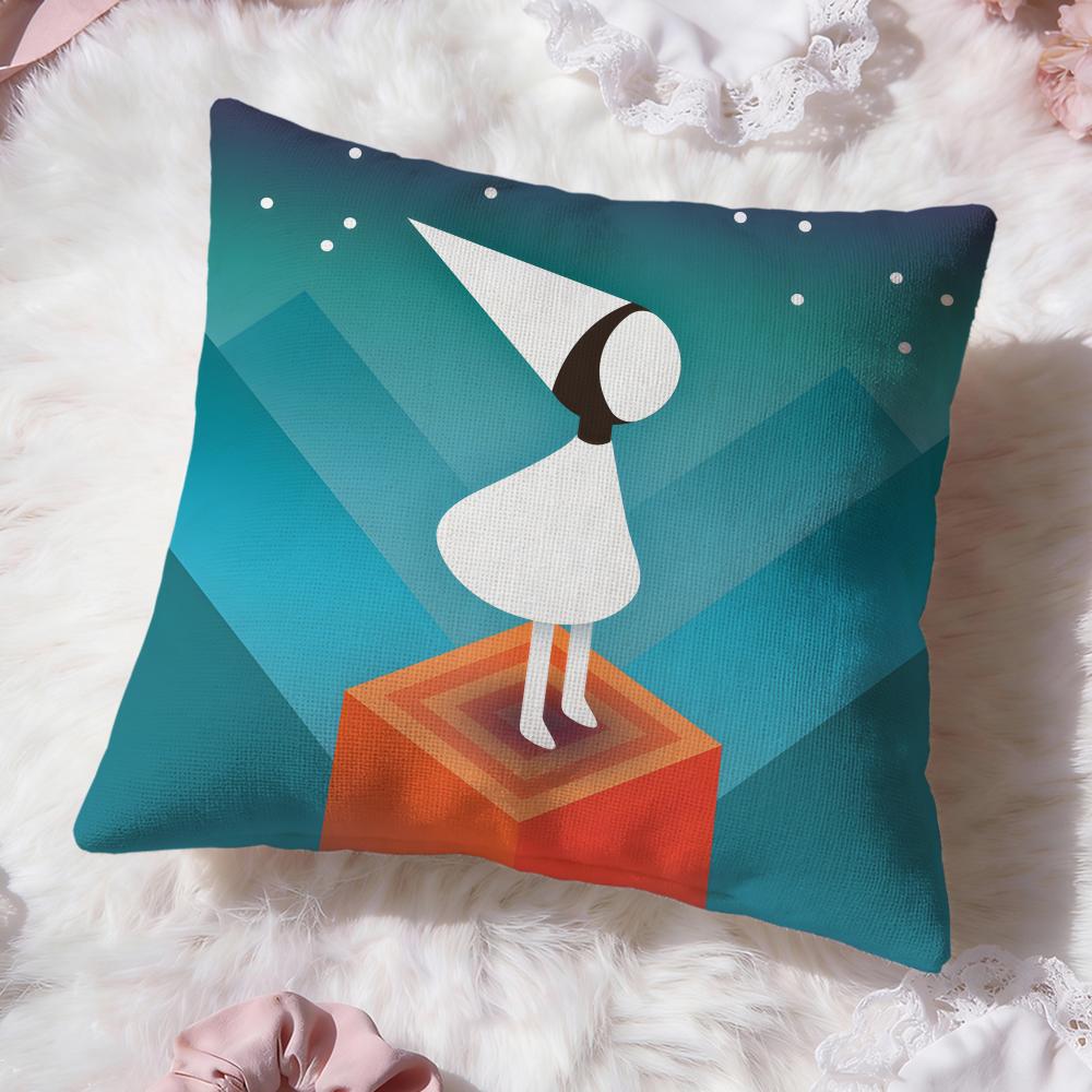Monument Valley Game Cushion Cover Premium Comfort Reversible Pillow Cove -Two In One Design for Any Room & Car Interior