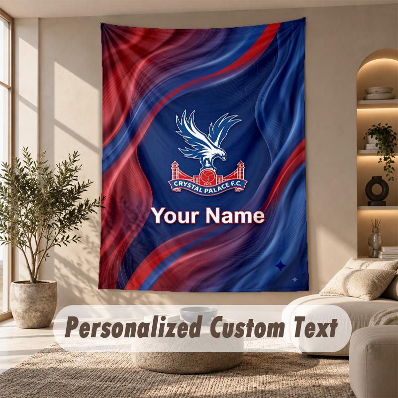 Tapestry Custom Name Text, Wall Hanging Tapestry Home Room DecorCrystal Palace