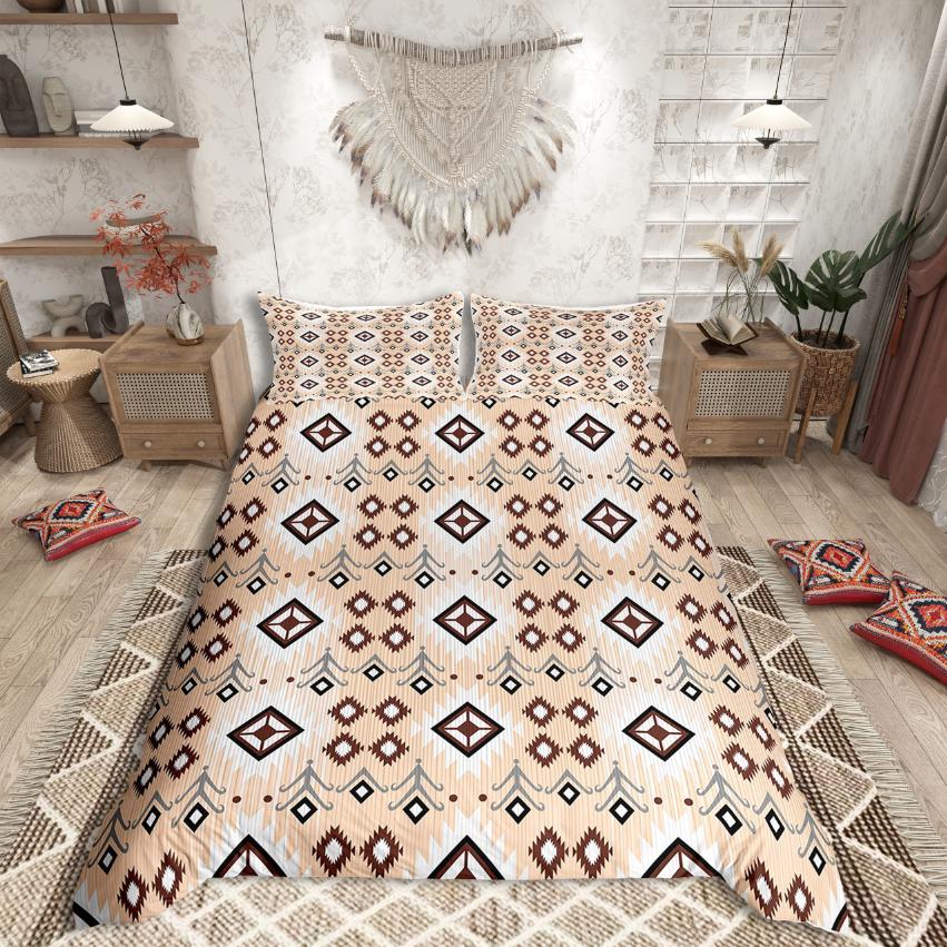 Comforter Homewish Tribal Aztec Bohemian Theme Bedding Set For Teensexotic Style Decor