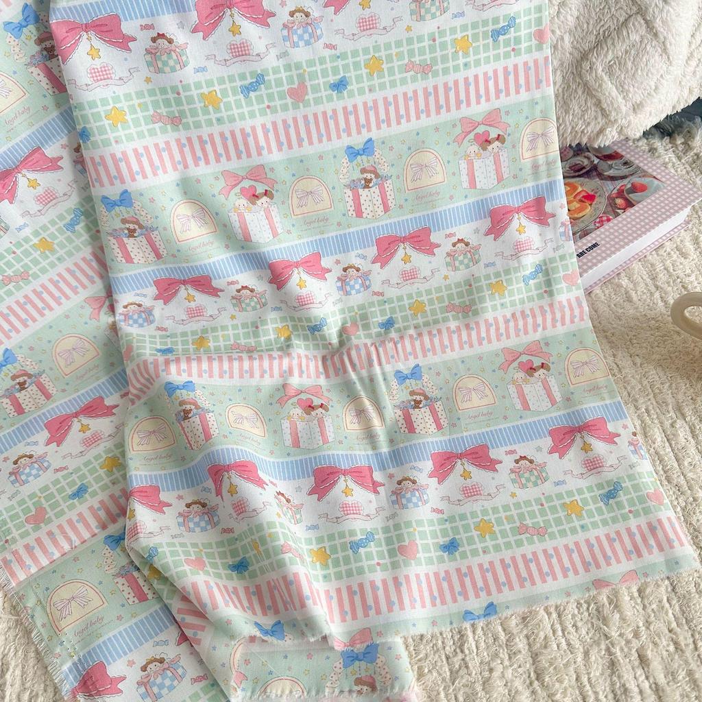 100% Хлопок Рождественский Котенок Пэчворк Ткань для Женской и Детской Домашней Одежды DIY