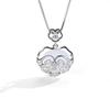 Ruyi White Chalcedony Peace Lock Necklace - Chinese Style Clavicle Chain for Women, Elegant Fashion Niche Design
