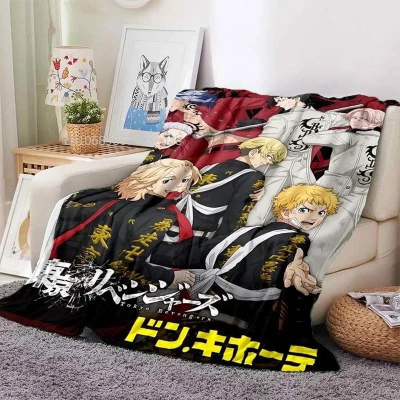 3D Anime Tokyo Revengers Printed Blanket Portable Breathable Warm Bedding Travel Blanket