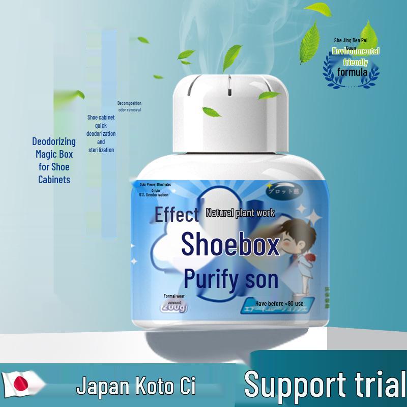 Shoe & Sock Antibacterial Deodorizer - Odor Remover & Freshener for Shoes, Wardrobes & More Blue 200g