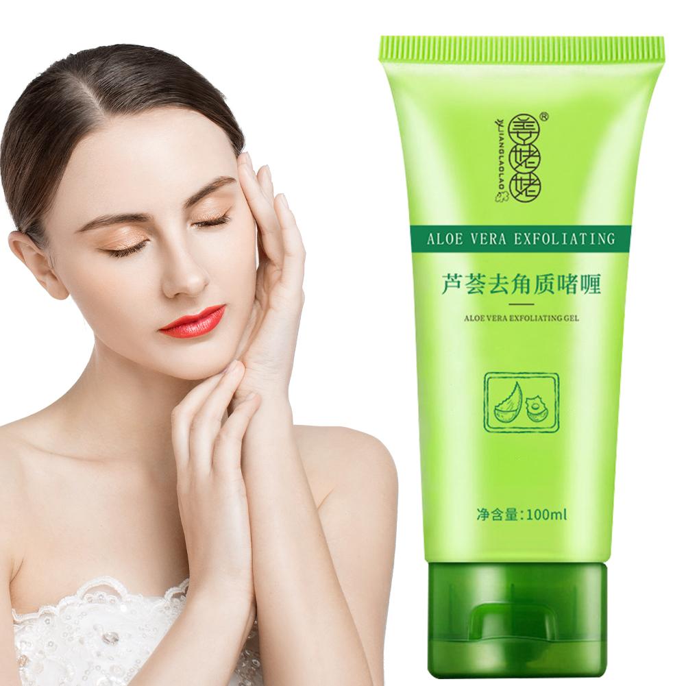 Aloe Vera Exfoliating Gel Peeling Whitening Moisturizing Beauty Skin Improve Care Sunscreen Rep R1O1
