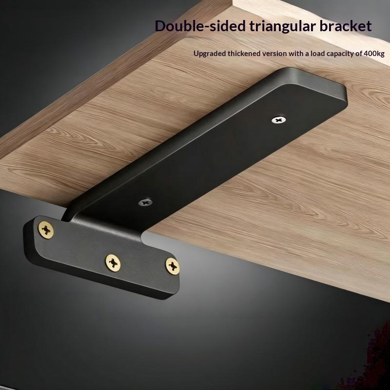 3mm Thick Hidden Floating Bracket Set Heavy Duty with Complete Screws for Wall Mount Storage Shelves Office Use