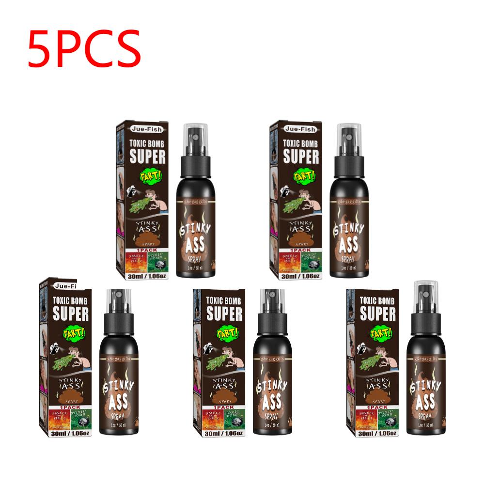 1-5X 30ml Smelly Fart Spray Can Stink Ass-Smelly Stinky Gas Crap Gag Prank Stuff Novelties Joke Halloween Party Supplies