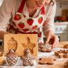 Wooden Cookie Molds 3D Embossing Stamps Baking Tools Kitchen Supplies for Christmas Gingerbread Clay Craft DIY Pastry Making