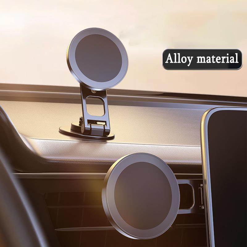 

Магнитный автомобильный держатель для телефона, подставка, магнитное автомобильное крепление, поддержка GPS, мобильный кронштейн в автомобиле для Macsafe iPhone 15 14 13 12 Samsung Xiaomi чёрный