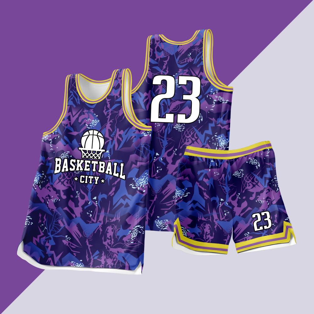 Full body digital printing basketball jersey