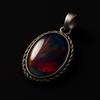 925 Sterling Silver Pendant 40 Ct Natural Multicolor Opal   Jewelry