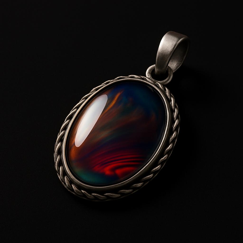 925 Sterling Silver Pendant 40 Ct Natural Multicolor Opal Jewelry
