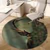 Deer Antlers,Wildlife Photography Chair Mat Round Rug Office Carpet, Machine Washable, Non Slip, Suitable for Living Rooms, Bedrooms