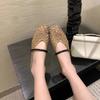 Scarpe Basse da Donna Casual Comode a Punta Quadrata Intrecciate a Rete Scarpe Mary Jane con Tagli a Rete Scarpe a Strato Singolo