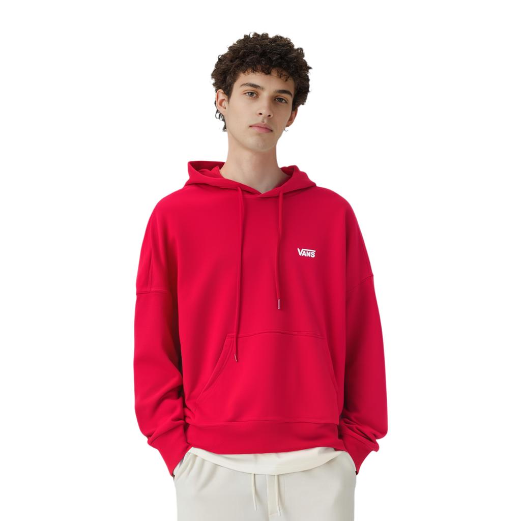 Vans Logo Print Hoodie Unisex Tops Red VN0A4MMIFTZ