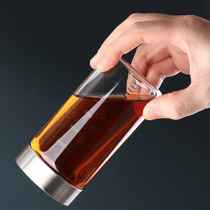 High Borosilicate Glass Bottle Coffee Cup Leak-proof Brewing Wine Bottle with Scale High Temperature Resistance Liquid Container