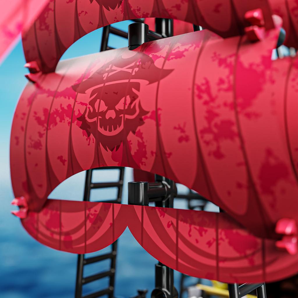 1898 Stück Piraten der Queen Anne's Revenge Kriegsschiff Bausteine Bootssteine Karibik MOC Zusammenbau Spielzeug für Kinder Geburtstagsgeschenke