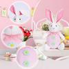 Cartoon LED Easter Bunny Ornament Plush Stuffed Lop Rabbit Glowing Rabbit Doll Handmade Soft Luminous Rabbit Home Decorations