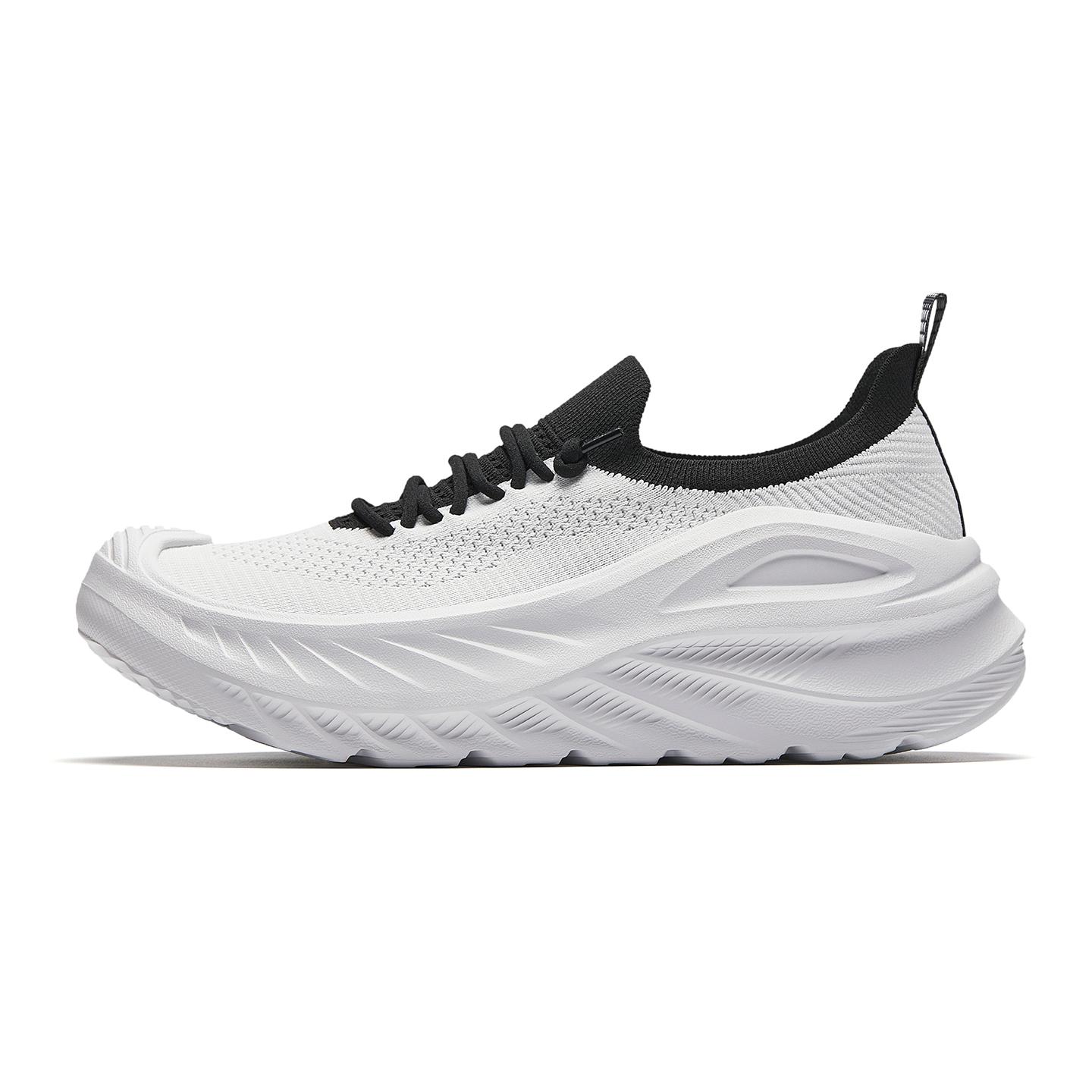 

ANTA Men s Platform Cushioned Casual Walking Shoes White Black 912626637-1 39