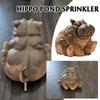 Realistic Hippo Garden Statue Resin Animal Fountain Hippo Pond Spitter Statue  Outdoor