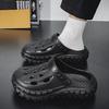 Dicksohlige Lochschuhe Herren Sommerbekleidung rutschfeste Strand coole Slipper lässige atmungsaktive weichsohlige EVA Taschenkopf-Slipper