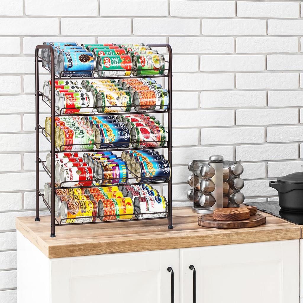 Can rack storage rack, 5-layer can storage dispenser can accommodate 60 cans