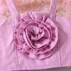 Mädchen Freizeitset Sommer Kinder Mode Niedlich Blume Hosenträger + Rock Zweiteiliges Set
