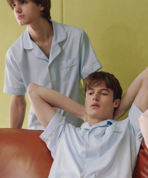 [CEID] 2PACK (Unisex) Classic Claire Short-Sleeve Pajama Setup Set [Shipped from Korea] 100% Authentic