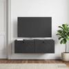 Wall Mounted TV Cabinet Black 99 X 41 X 30 Cm Engineered Wood