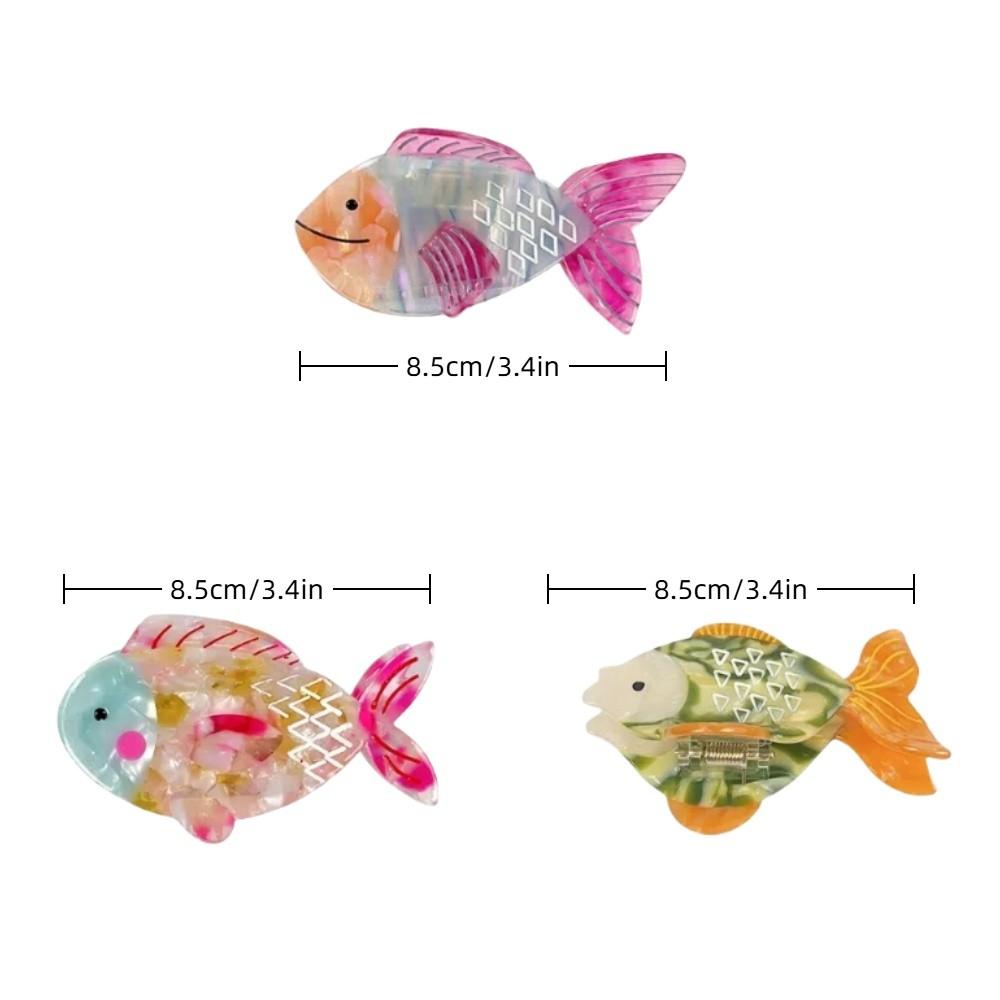 Non Slip Ocean Animal Hairpin Strong Holder Big Acrylic Clip Fun Fish Hair Claw Clip Hair Decor