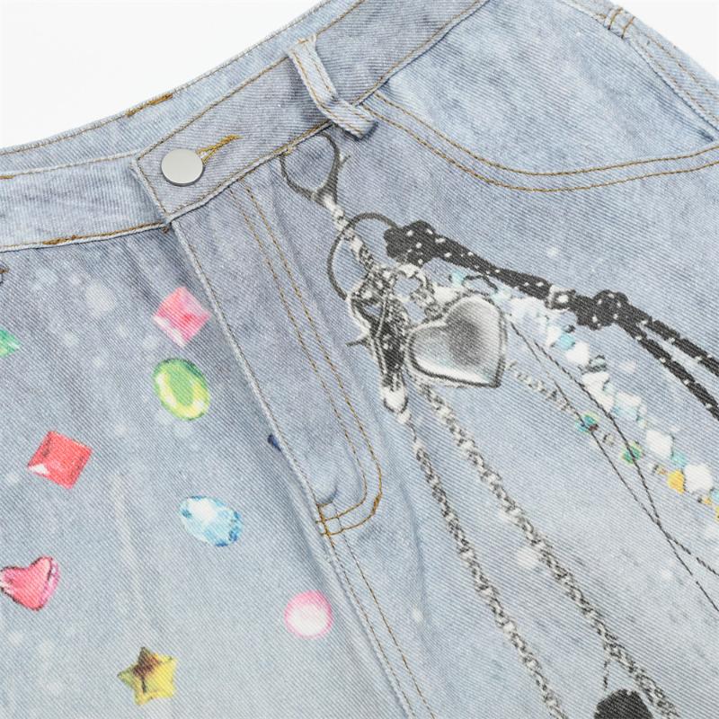 2025 Summer New Mens Shorts Japanese Streetwear Washed Distress Y2k Jeans Shorts Man Hip Hop Pure Cotton Casual Straight Shorts Male