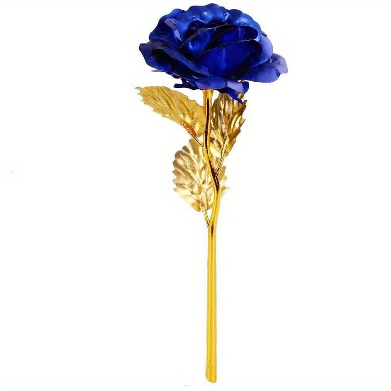10pcs Artificial Gold Foil Rose Flower Full Blossom Presents, Romantic Gift for Her, Creative Thanksgiving Mother's Day Valentine's Day Women's Gift