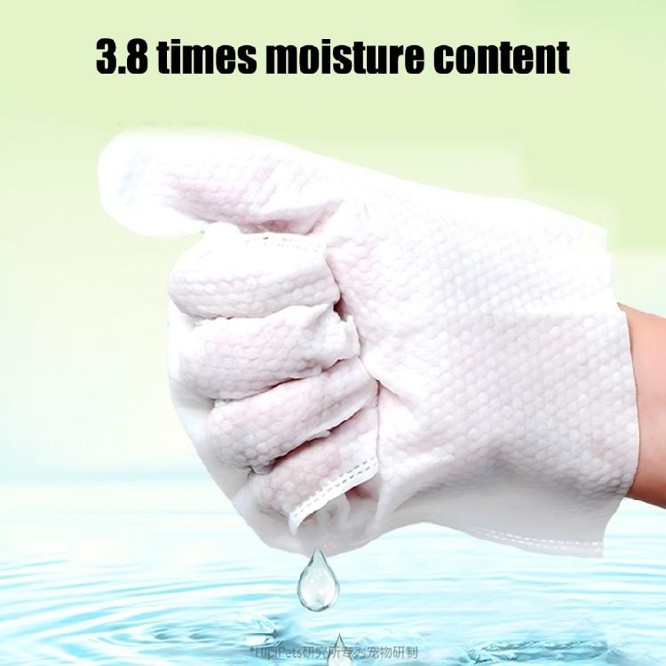 6Pcs/Bag Pet Cleaning Wipes Nonwoven Fabric Gentle Cleaning Moisturizing Skin Protections Gloves Wipe for Grooming