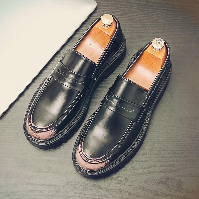 Lederschuhe, Herbst, britischer Stil, Plateau, Business, Freizeit, Höhenerhöhung, Nachtclub, Friseur, faul, Doudou-Schuhe, Hochzeitsschuhe