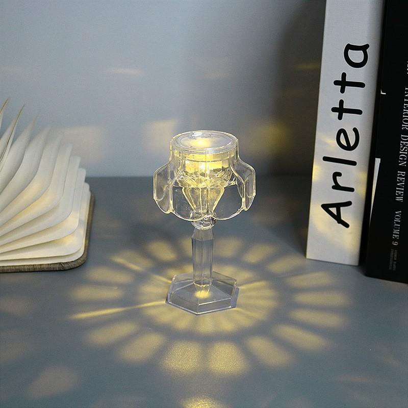 New Diamond Night Light Creative Decorative Ornament Lamp Atmosphere Projection Refraction Bedroom Bedside Table Lamp
