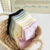Women's Pure Cotton Miu-Style Solid Color Mid-Calf Socks - Spring & Autumn, Loose Fit, Versatile Fashion.