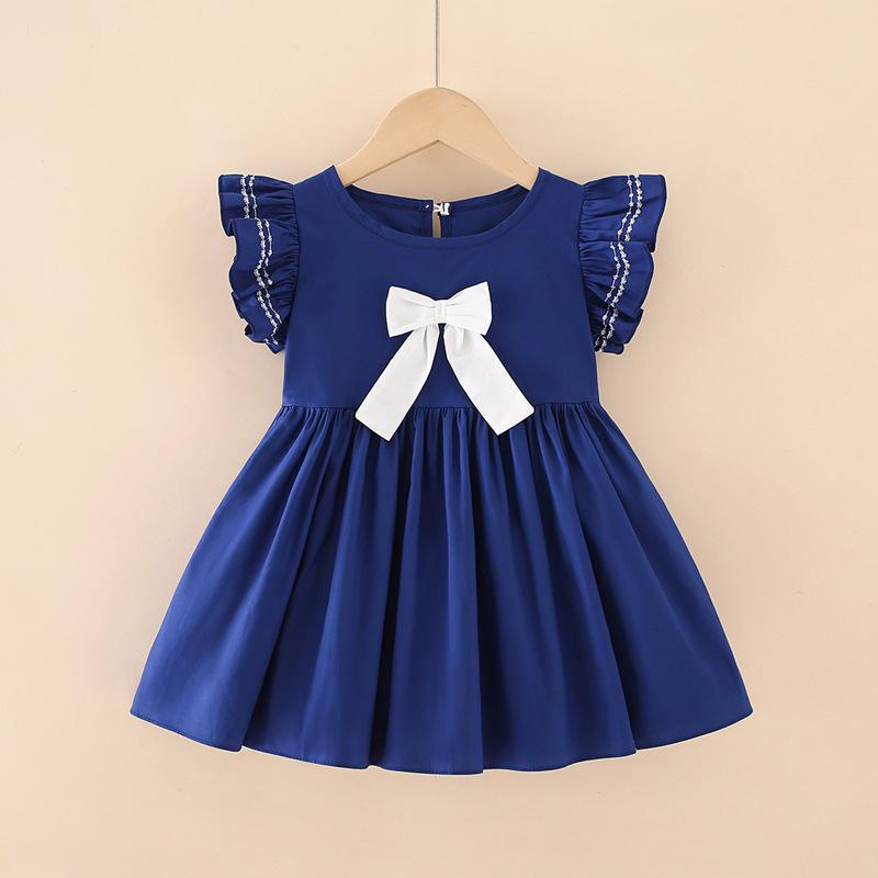 2025 Girls' Bow Princess Dress - Medium & Large Children's Skirt