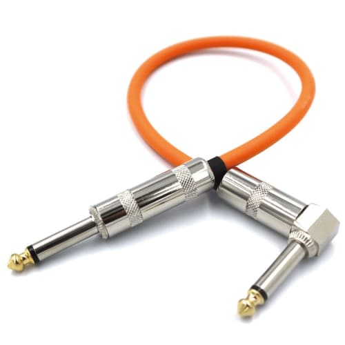 KM sound CANARE Orange GS-6 Patch Cable with L-S Plug, Made in Japan (30cm)